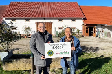 Spende Lionsclub Offenburg - ein dickes Danke! 
